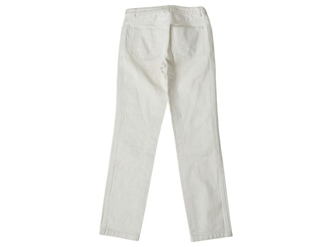 Jeans de algodão Chanel Branco - vista 2