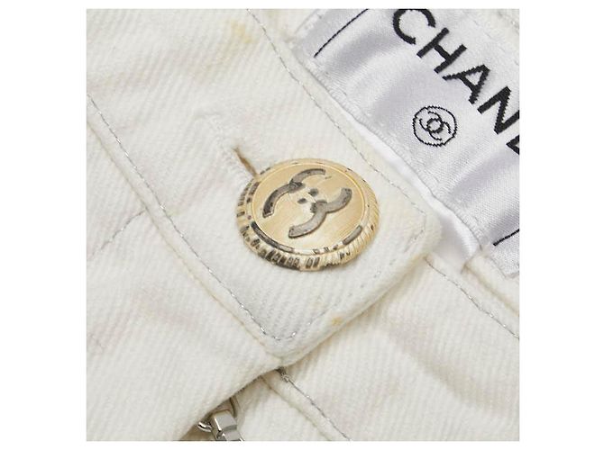 Jeans de algodão Chanel Branco - vista 3