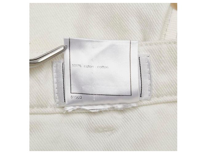 Jeans de algodão Chanel Branco - vista 7