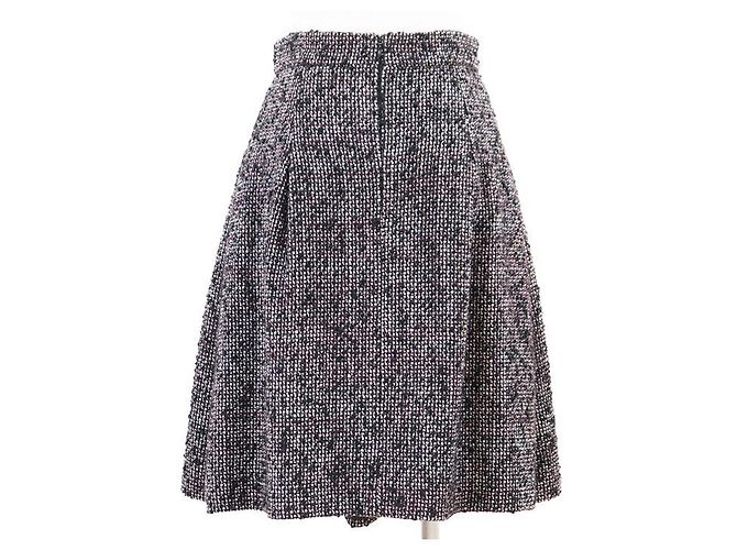 Timeless Falda de lana de alpaca de tweed de Chanel Castaño - vista 6