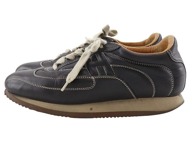 Sneakers in pelle Quick Hermès Nero - vista 2