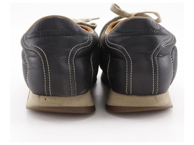 Sneakers in pelle Quick Hermès Nero - vista 3