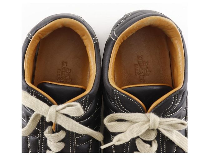 Sneakers in pelle Quick Hermès Nero - vista 6