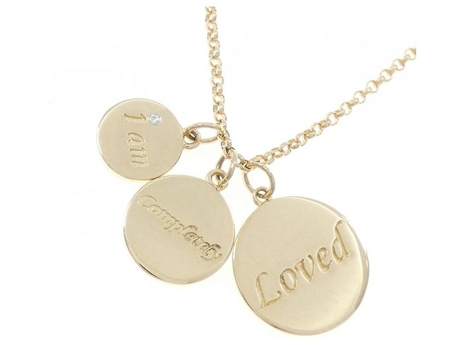 Autre Marque 14K Gelbgold-Diamant-Halskette Golden - Ansicht 3
