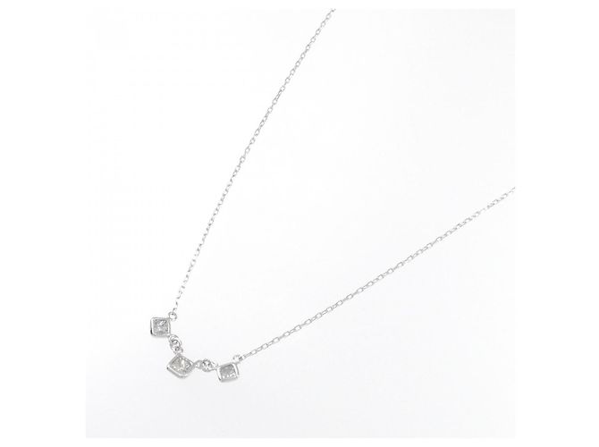 Autre Marque Collana in diamante K18WG Argento - vista 2