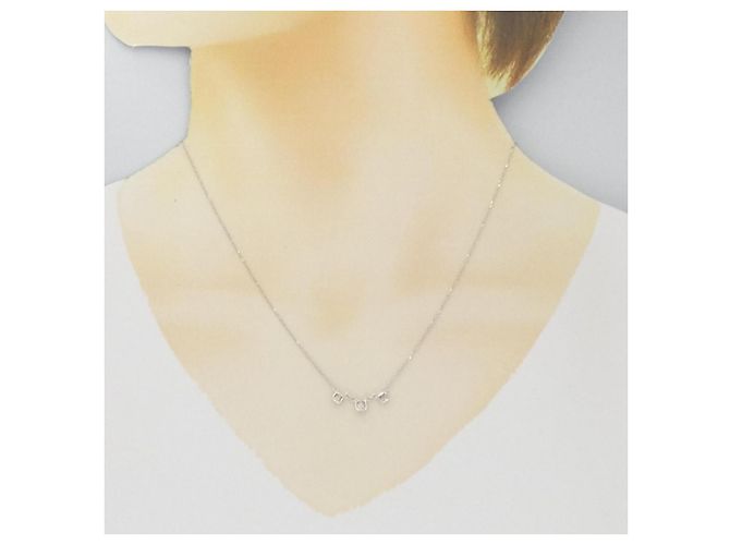 Autre Marque Collana in diamante K18WG Argento - vista 6