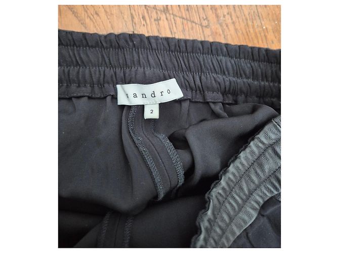 Pantalón Ajustado Negro Sandro Talla 2 38 M - vista 3