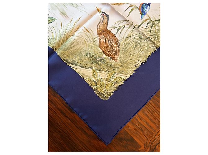 Hermès: Sciarpa Vintage "Halte en Camargue" 1989 Ottime Condizioni Multicolore - vista 12