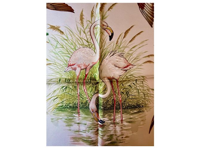 Hermès: Sciarpa Vintage "Halte en Camargue" 1989 Ottime Condizioni Multicolore - vista 15