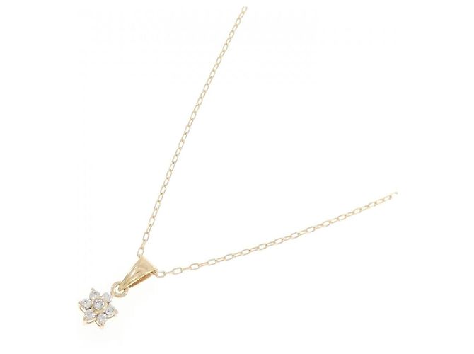 Autre Marque Collana con diamante a forma di fiore in Au750 D'oro - vista 2