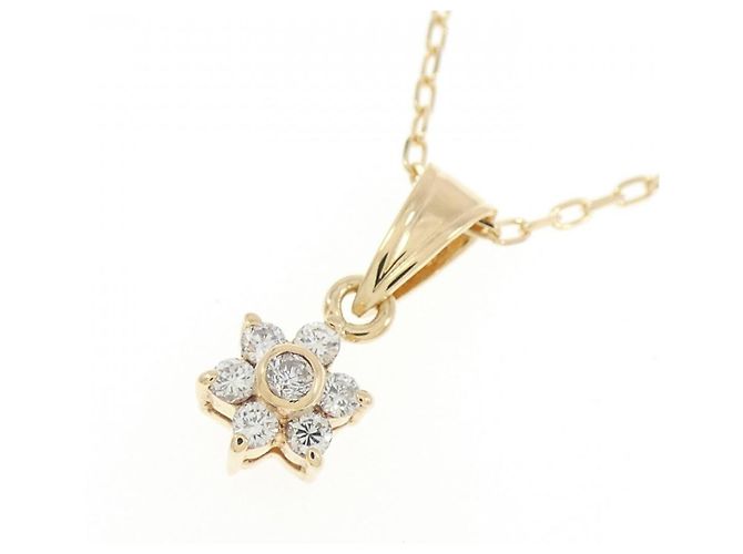 Autre Marque Collana con diamante a forma di fiore in Au750 D'oro - vista 3