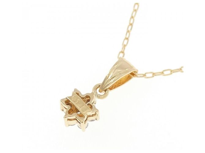Autre Marque Collana con diamante a forma di fiore in Au750 D'oro - vista 4