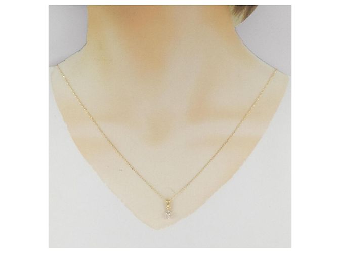 Autre Marque Collana con diamante a forma di fiore in Au750 D'oro - vista 6