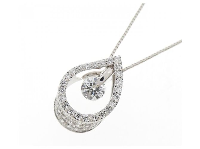 Autre Marque Collana di diamanti 2 vie Pt900 Pt850 Argento - vista 3