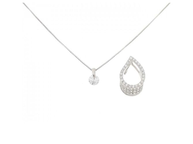 Autre Marque Collana di diamanti 2 vie Pt900 Pt850 Argento - vista 6