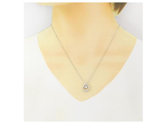 Autre Marque Collana di diamanti 2 vie Pt900 Pt850 Argento - vista 7