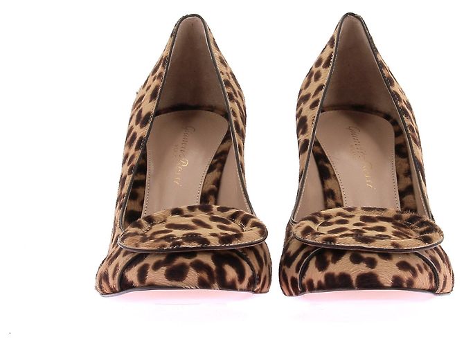 Gianvito Rossi Lederpumps mit Leopardenmuster 37 Beige - Ansicht 4