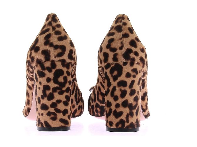 Gianvito Rossi Lederpumps mit Leopardenmuster 37 Beige - Ansicht 5