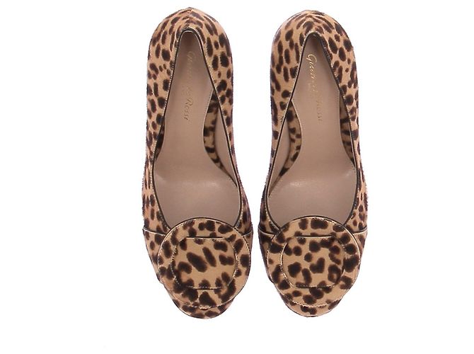 Gianvito Rossi Lederpumps mit Leopardenmuster 37 Beige - Ansicht 6