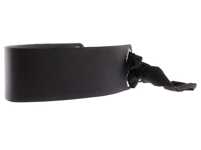 Ceinture Lanvin en toile noire - vue 5