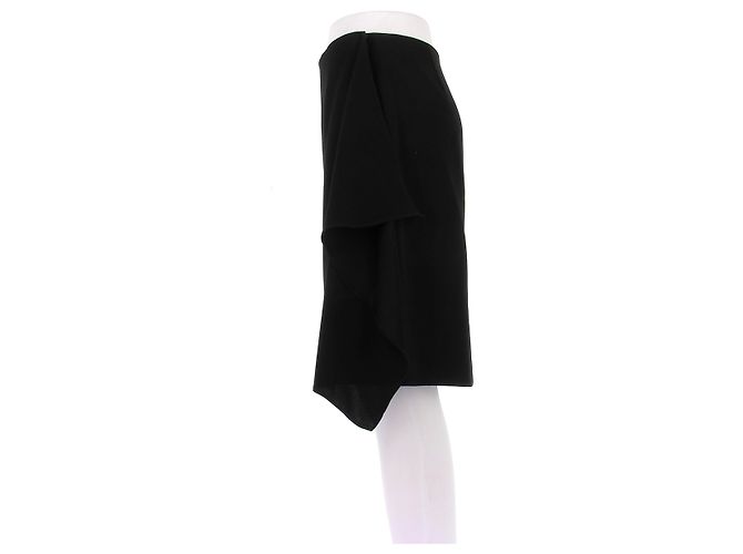 Falda midi asimétrica negra Prada Negro - vista 4
