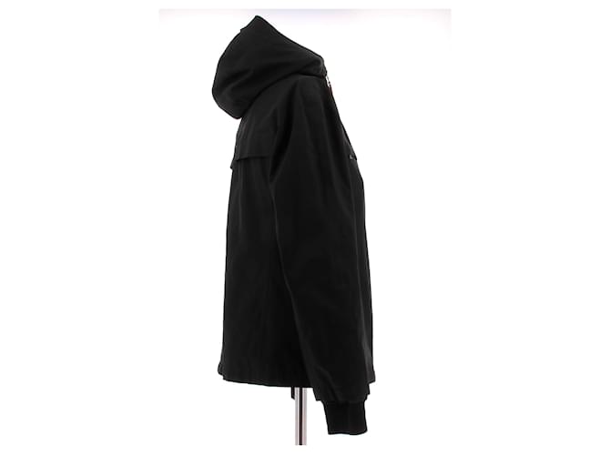 Prada Giacca nera con cappuccio Nero - vista 3