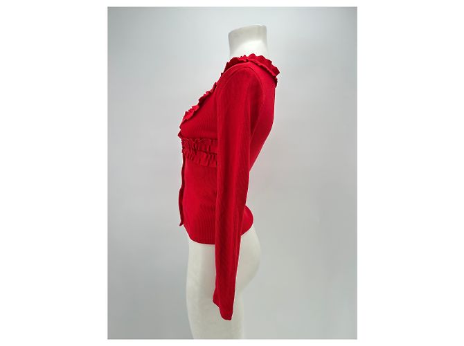 Autre Marque DAMSON MADDER Roter Baumwollcardigan - Ansicht 3