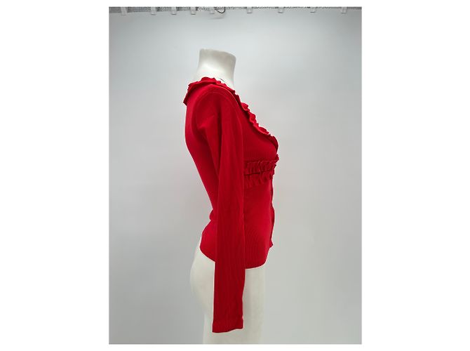 Autre Marque DAMSON MADDER Roter Baumwollcardigan - Ansicht 4