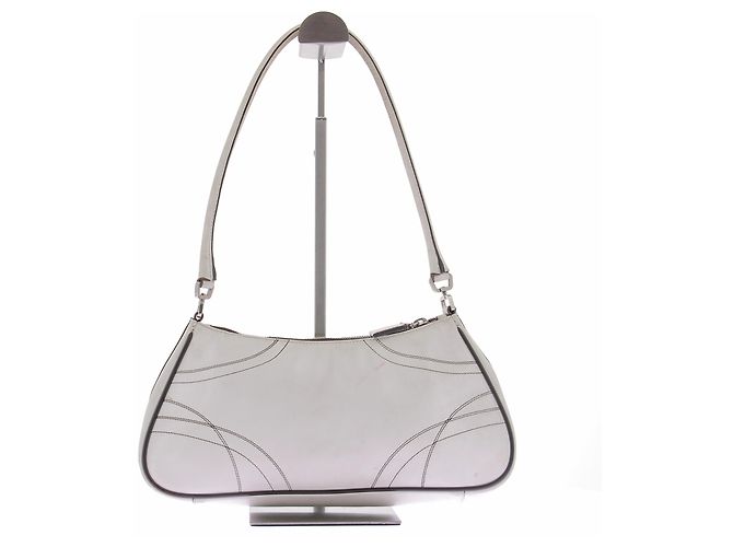 Borsa hobo Prada in pelle bianca Bianco - Ansicht 2