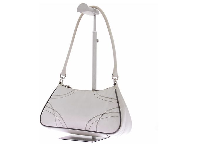 Borsa hobo Prada in pelle bianca Bianco - Ansicht 5