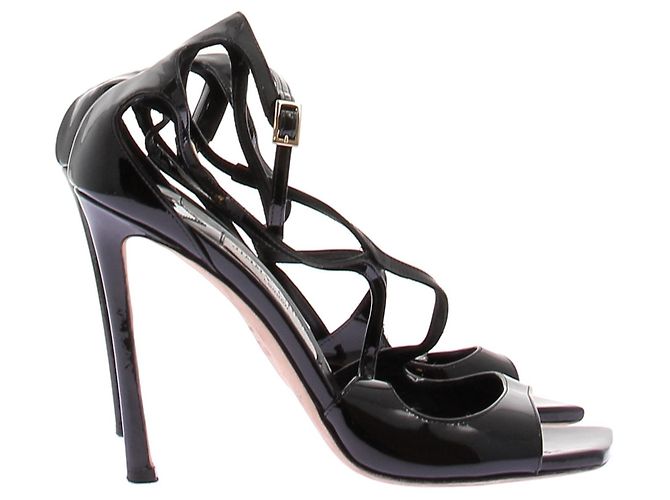 Jimmy Choo Schwarze lackierte High Heels - Ansicht 2