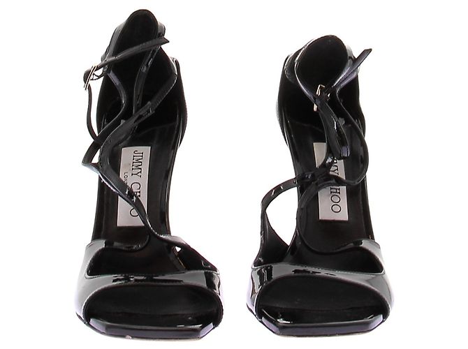 Jimmy Choo Schwarze lackierte High Heels - Ansicht 4