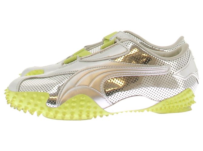Autre Marque PUMA x OTTOLINGER Silberne Leder Sneakers Golden - Ansicht 3