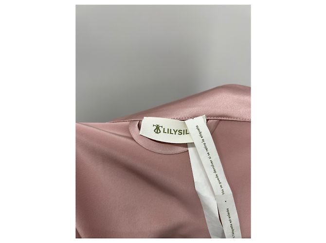 Autre Marque Camicia di seta rosa LILYSILK M - vista 5