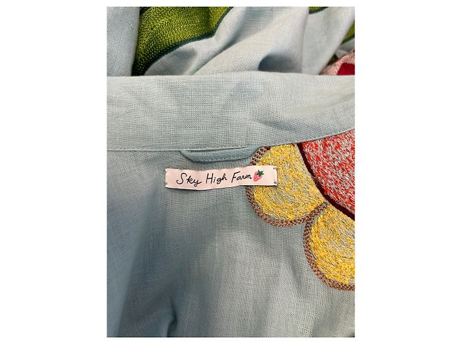 Autre Marque Camisa SKYHIGHT FARM de algodón azul bordada L - vista 5