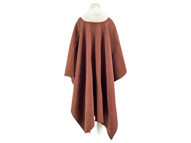 Gianluca Capannolo Wollponcho Terracotta Braun - Ansicht 2