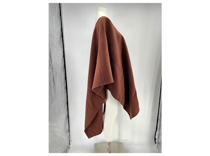 Gianluca Capannolo Wollponcho Terracotta Braun - Ansicht 3
