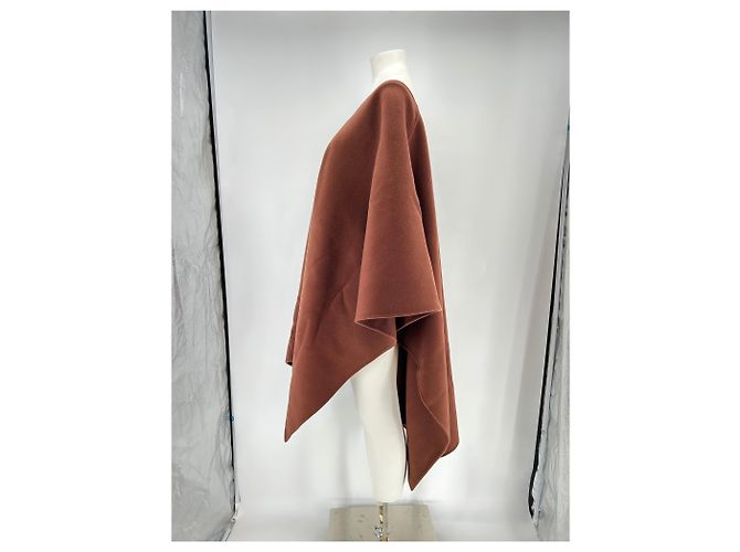 Gianluca Capannolo Wollponcho Terracotta Braun - Ansicht 4