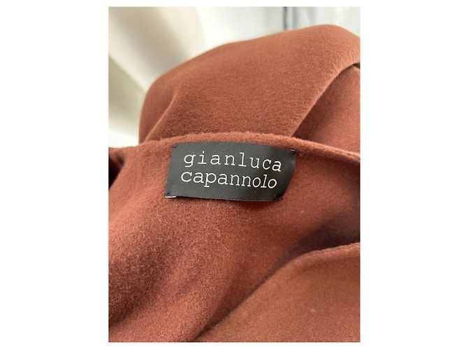 Gianluca Capannolo Wollponcho Terracotta Braun - Ansicht 5