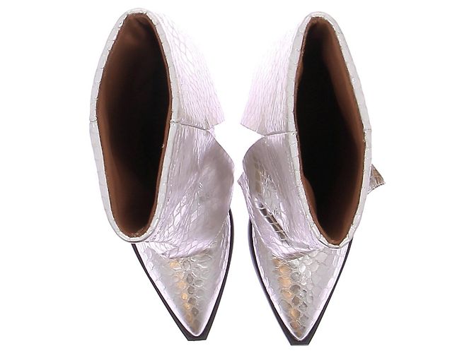 Autre Marque Botas TORAL de piel plateadas 38 Plata - vista 6