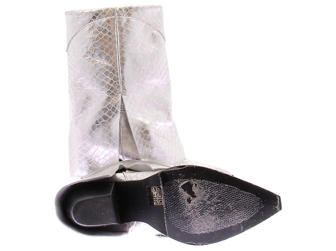 Autre Marque Botas TORAL de piel plateadas 38 Plata - vista 7