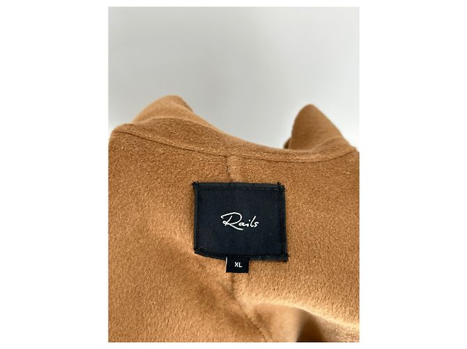 Autre Marque Abrigo de lana marrón RAILS XL Castaño - vista 5
