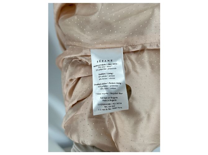 SéZane Cappotto in lana "James" Beige - vista 6