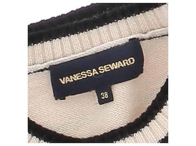 Vanessa Seward Weißer und schwarzer Pullover aus Wolle - Ansicht 5