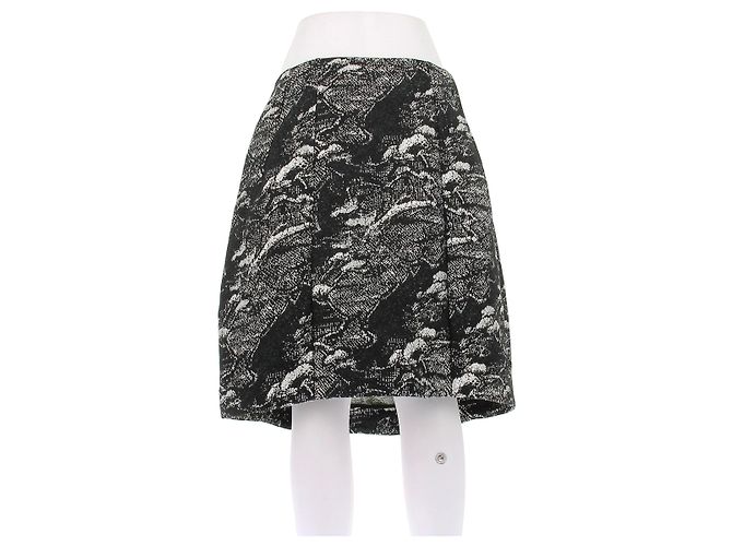 Falda geométrica Marni blanco y negro Talla 42 - vista 2