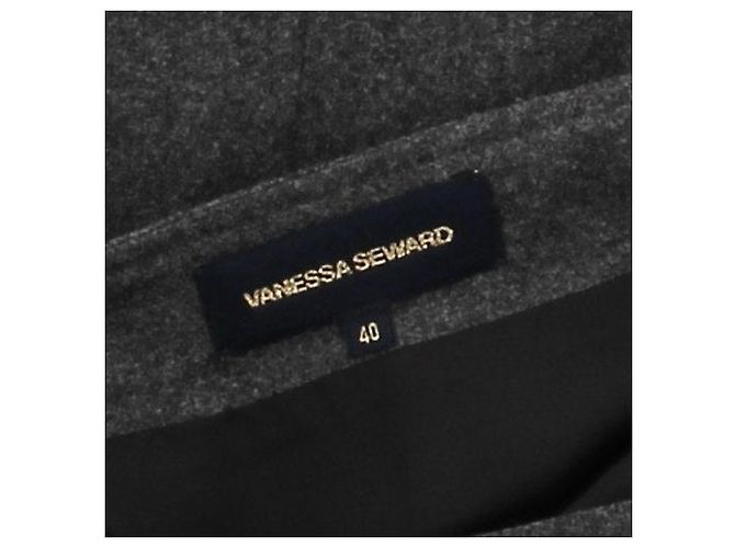 Falda de lana gris oscuro Vanessa Seward - vista 5