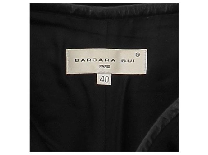 Barbara Bui Falda negra midi de piel auténtica Negro - vista 5