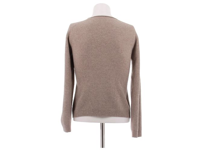 Comme Des Garcons Beige V-Ausschnitt Pullover aus Wolle und Kaschmir - Ansicht 2