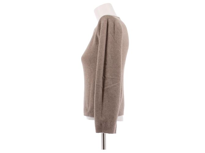 Comme Des Garcons Beige V-Ausschnitt Pullover aus Wolle und Kaschmir - Ansicht 4