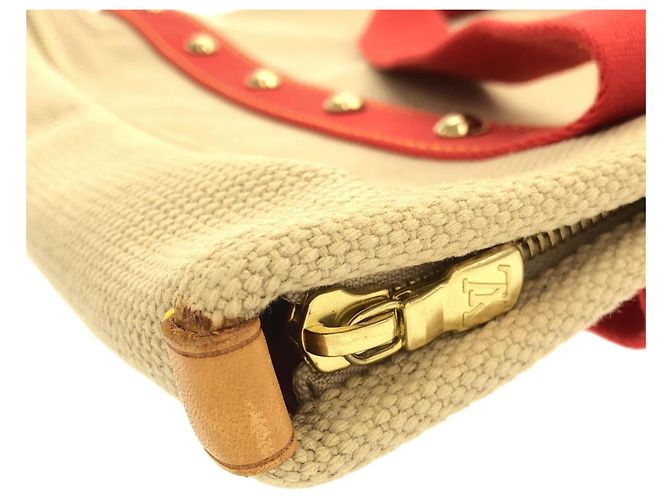 Louis Vuitton Antigua Cabas MM Handtasche Beige - Ansicht 8